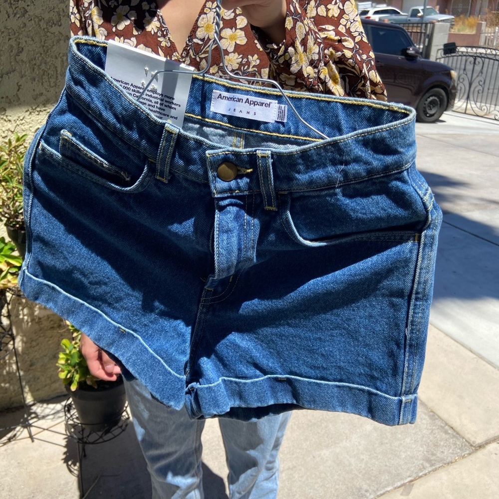 Classic High Waisted American Apparel Jean Shorts